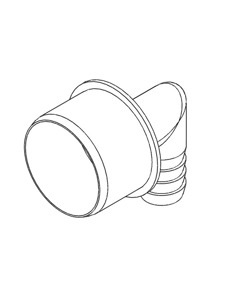 Socket plug DN50 with 3/4’ elbow connection